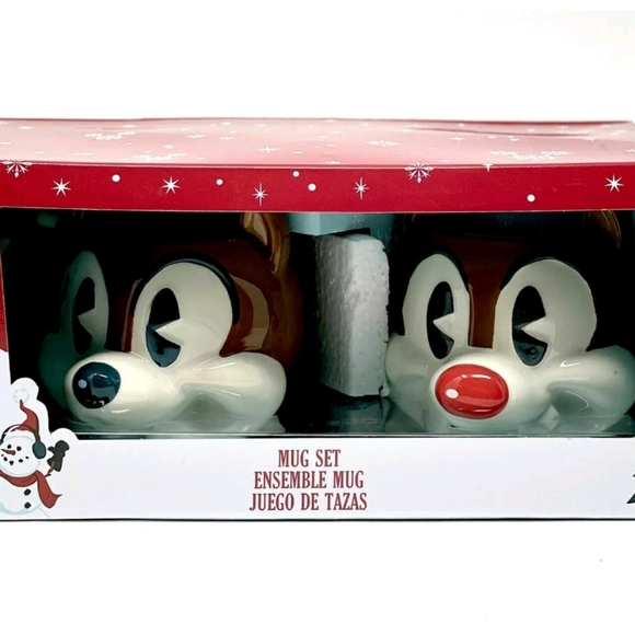 DisneyParks Chip n' Dale Walt’s Holiday Lodge Mug Set Jumbo 23 oz New In Box - Picture 5 of 7